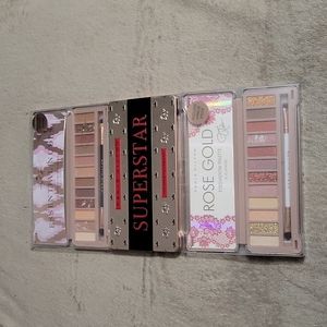Paris Hilton Eye & Face Pallettes Superstar Set of 3, Nude, Rose Gold